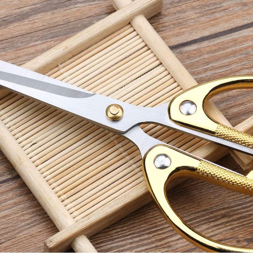 6.3-inch All Stainless Steel Office Scissors,Ultra Sharp Blade Shears,Sturdy Sharp Scissor for Office Home School Sewing Fabric Craft Supplies Multipurpose Scissors - Image 5