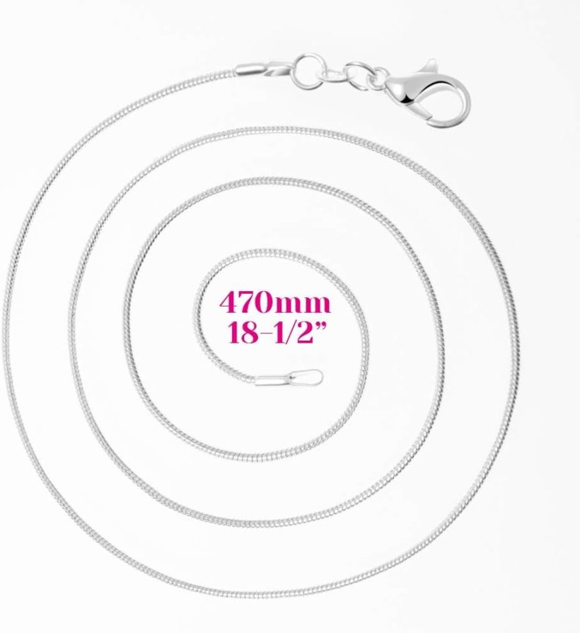 PAXCOO 30 Pack Necklace Chain Silver Plated Necklace Snake Chains Bulk for Jewelry Making, 1.2 mm (18 Inches) - Image 5
